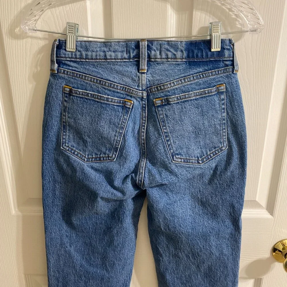 Abercrombie & Fitch Curve Love Mid-rise Straight-Leg Jeans - Size 24 - Picture 4 of 8